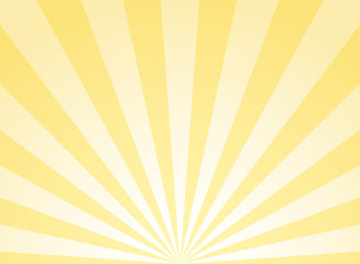 Sunlight rays horizontal background. Yellow color burst horizontal background.
