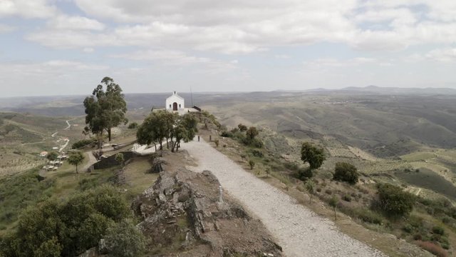 Castelo Melhor drone view from miradouro de Sao Gabriel viewpoint