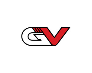 GV Letters Logo Design Template 001