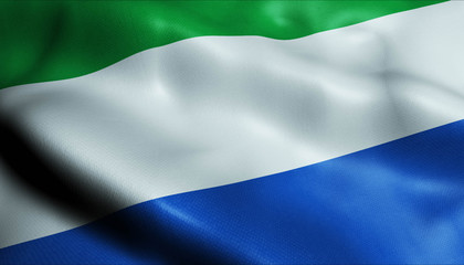 3D Waving Colombia City Flag of San Miguel Closeup View