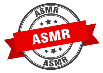 asmr label. asmrround band sign. asmr stamp