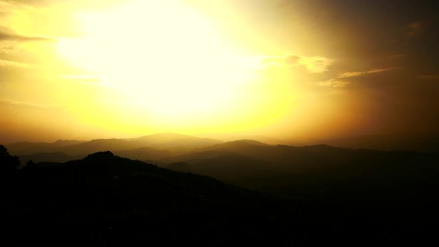 4K video of mountain view at Doi Chang Mub base, Chiang Rai province.