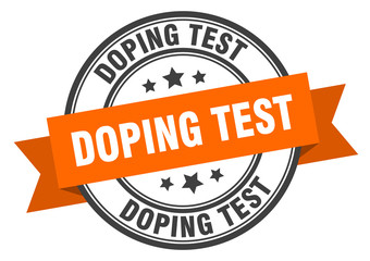 doping test label. doping testround band sign. doping test stamp