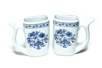 The traditional jug for drinking of the mineral water in spas. 