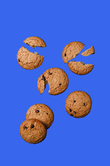 oatmeal cookies on a bright background