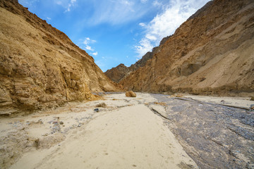 hikink the golden canyon - gower gulch circuit in death valley, california, usa