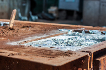 Sand Casting. Solidification and cooling process.