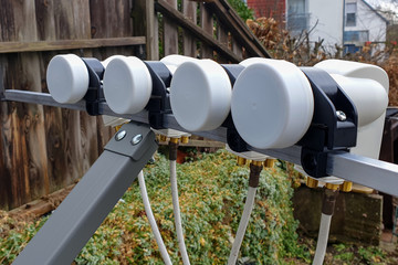 Close up of a television satellite dish
