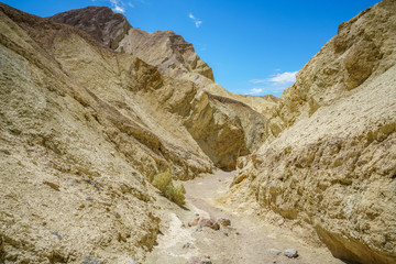 hikink the golden canyon - gower gulch circuit in death valley, california, usa