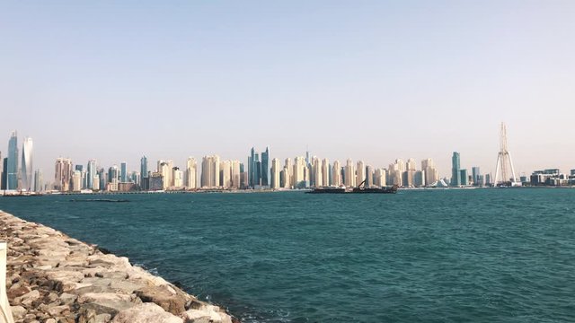 View at the Dubai Marina from the Palm