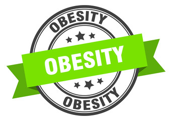 obesity label. obesityround band sign. obesity stamp