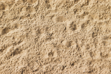 Sand on the beach. Top view