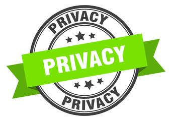 privacy label. privacyround band sign. privacy stamp