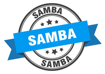 samba label. sambaround band sign. samba stamp