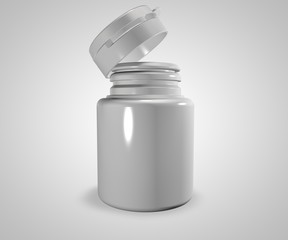 White Blank Medicine Bottle 3D