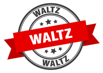 waltz label. waltzround band sign. waltz stamp