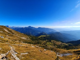 Fototapeta premium landscape with mountains and blue sky