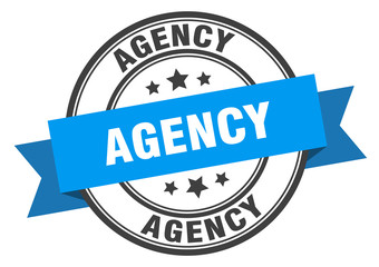 agency label. agencyround band sign. agency stamp
