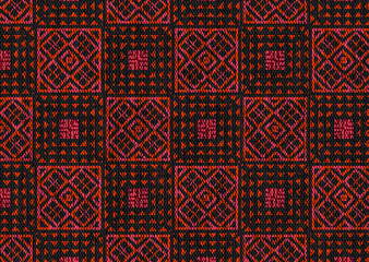 ethnic 3d embroidery pattern on carpet texture