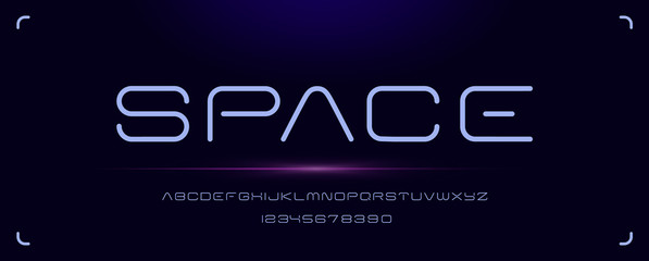 Futuristic minimal font for logos and headlines © Natalia