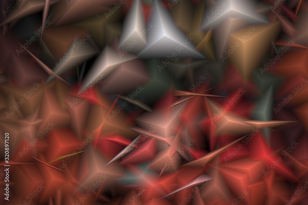 Wall mural abstract background with multi shade geometrical elements