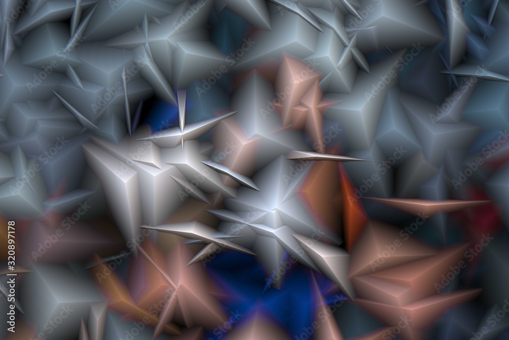 Wall mural abstract background with multi shade geometrical elements