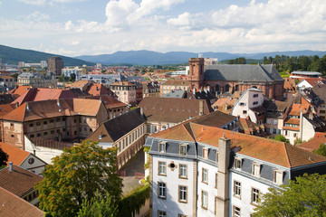 Fototapeta premium Panoramic view of Belfort, France.