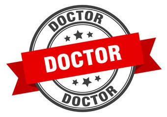 Fototapeta premium doctor label. doctorround band sign. doctor stamp