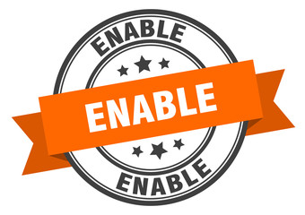 Fototapeta premium enable label. enableround band sign. enable stamp