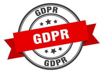 gdpr label. gdprround band sign. gdpr stamp