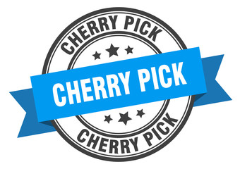 cherry pick label. cherry pickround band sign. cherry pick stamp