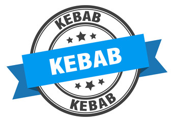 kebab label. kebabround band sign. kebab stamp