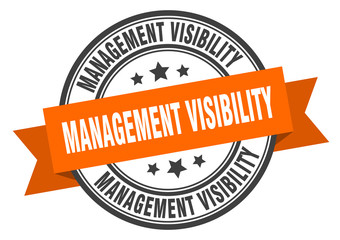 Obraz premium management visibility label. management visibilityround band sign. management visibility stamp