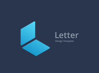 Letter L notebook logo icon design template elements