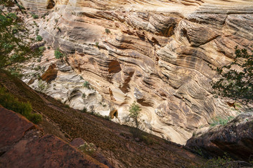 hiking the observation point trail in zion national park, usa