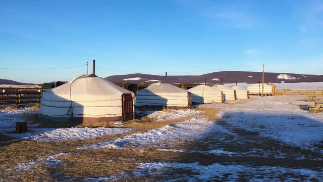Mongolian Ger Camp For Sustainable And Authentic Tourism. Khatgal, Northern Mongolia.