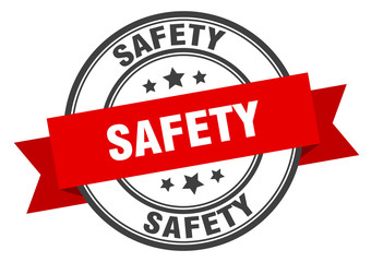 safety label. safetyround band sign. safety stamp