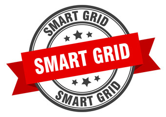 smart grid label. smart gridround band sign. smart grid stamp