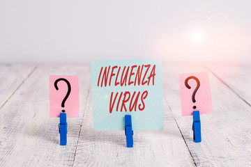 Word writing text Influenza Virus. Business photo showcasing an infectious disease caused by an...