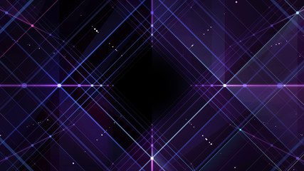 Geometric abstract background. Modern wallpaper. Futuristic neon hi-tech background. Square grid texture. - obrazy, fototapety, plakaty