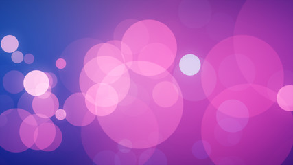 Bright violet bokeh lights abstract background. Flying blue particles or dust. Vivid lightning. Merry christmas design. Blurred light dots.