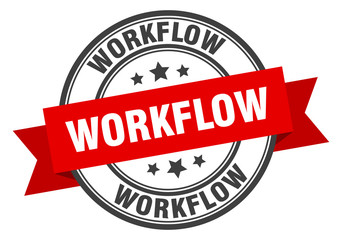 workflow label. workflowround band sign. workflow stamp