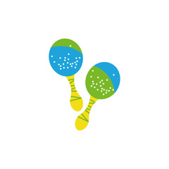 Isolated maracas instrument vector design