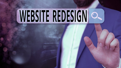 Handwriting text Website Redesign. Conceptual photo modernize improver or evamp your website look...