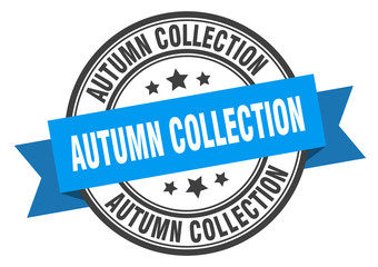 autumn collection label. autumn collectionround band sign. autumn collection stamp
