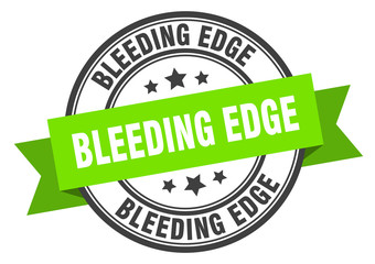 bleeding edge label. bleeding edgeround band sign. bleeding edge stamp