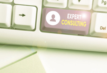 Handwriting text writing Expert Consulting. Conceptual photo providing of expert knowledge to a...