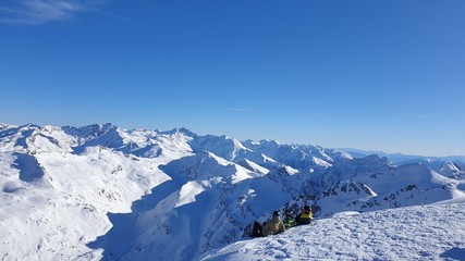 view of alps in winter