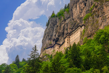 Sumela Monastery in Trabzon, Turkey. Greek Orthodox Monastery of Sumela was founded in the 4th century.