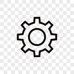 Gear vector icon, setting symbol in modern design style for web site and mobile app